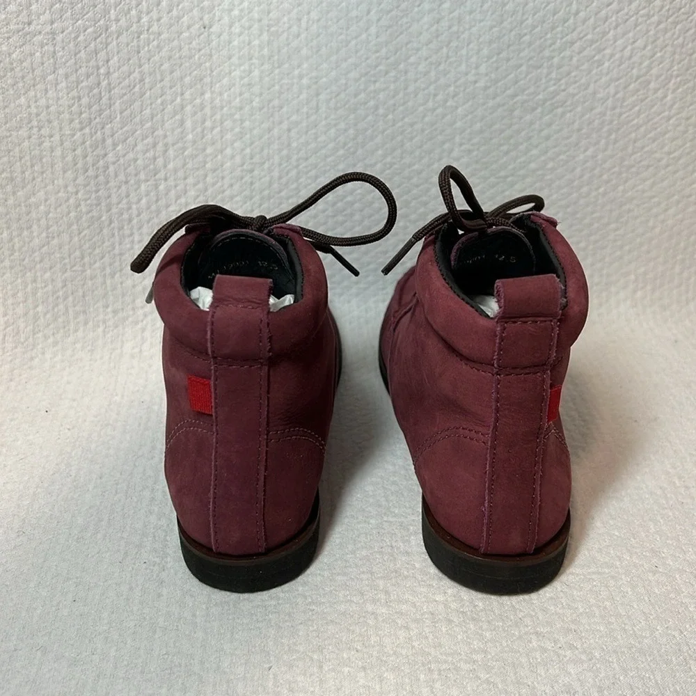 Marc Joseph Gramercy Suede Lace Up Ankle Boots Wine Burgundy Classic Kids 12.5